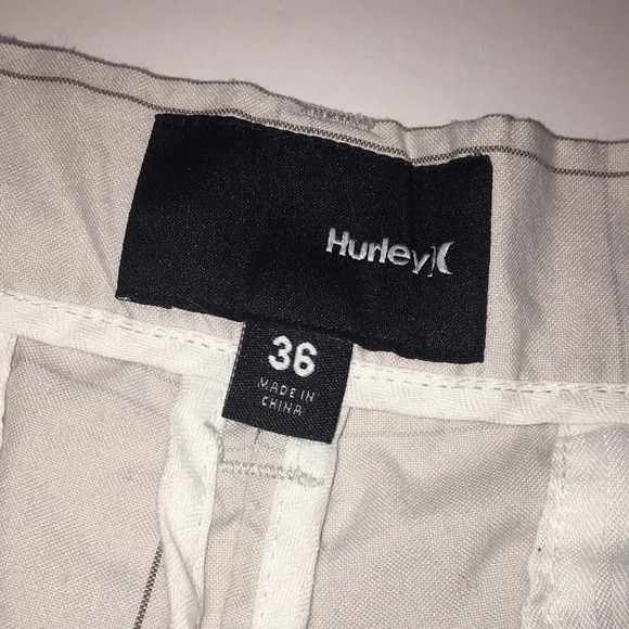 Hurley Light Tan and Gray Plaid Walking Shorts - Picture 3 of 5